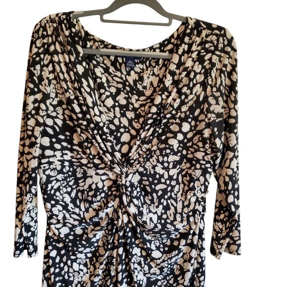 Chaps Black and White Abstract Artsy Midi XL - Picture 4 of 14